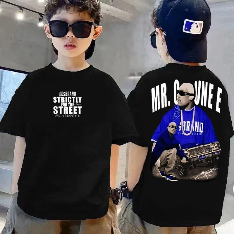 Children's T-shirt suitable for both men and women, street retro style children's shirt