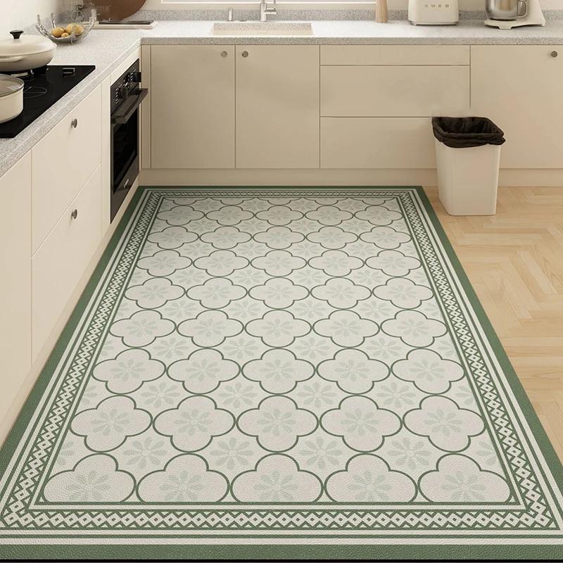 

Kitchen Floor Mat Waterproof Large Carpet Pvc Leather Non-slip Oil-proof Foot Mats Home Decoration Rug Alfombra De Cocina 50x80cm