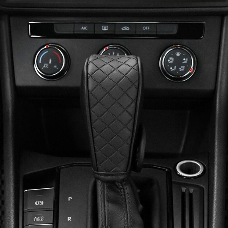 1 stuks Universele Antislip Slijtvaste Schakelpookknop Decoratie Beschermende Interieuraccessoires Auto Schakelhandgreep Hoes Leer