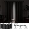 2Panels Modern 100% Blackout Curtain with Coated Lining Curains for Bedroom Living Room Dining Room Bathroom Window Home Decor