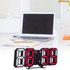 3D LED Digital Clock Electronic Table Clock Alarm Clock Wall Glowing Hanging Clocks Black Shell Red Display