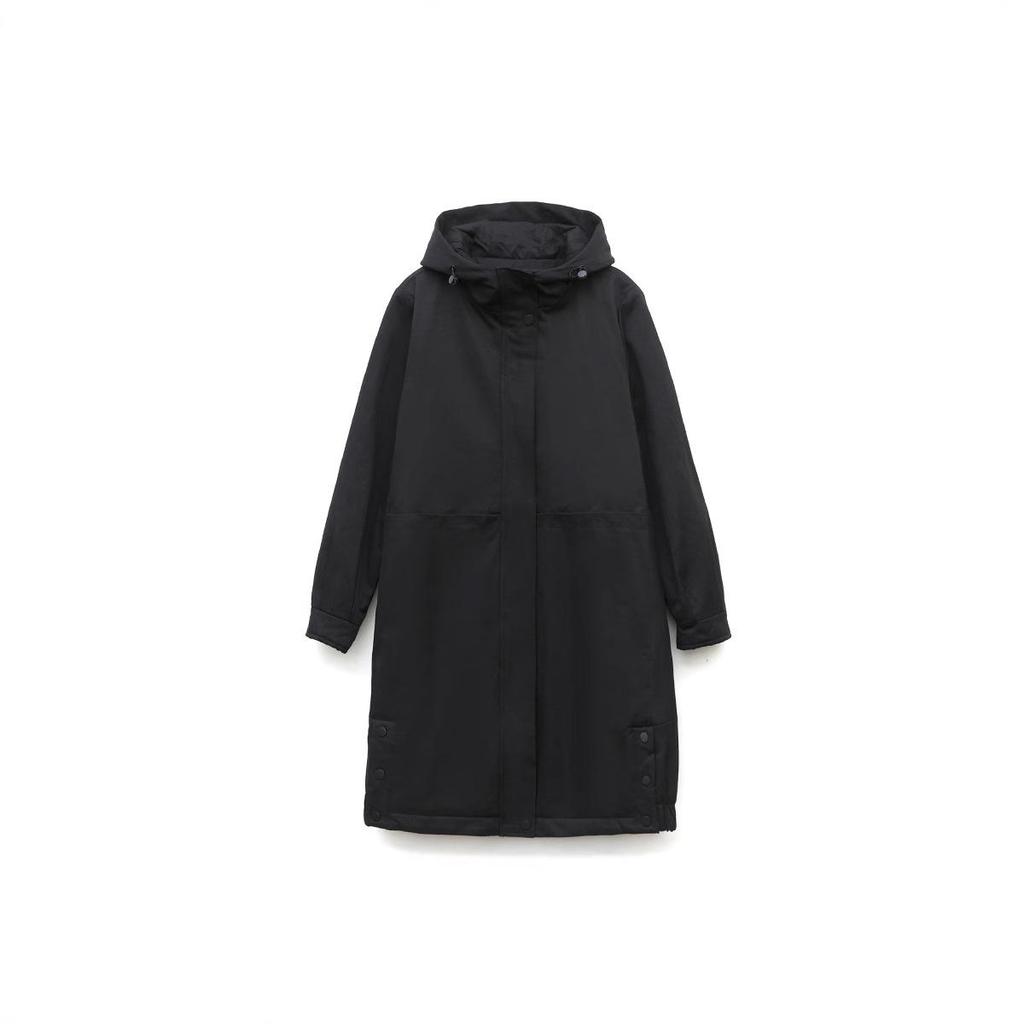Women's 2024 Winter Fleece-Lined Hooded Parka: Loose Mid-Length Thickened Workwear Cotton Coat