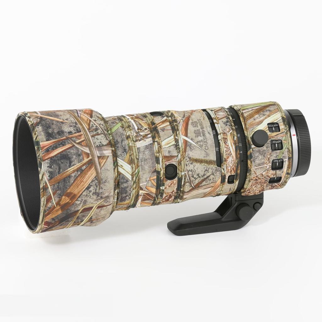 CHASING BIRDS Camouflage Waterproof Lens Coat for Canon RF L IS USM Rainproof Lens Protective Cover 70-200mm F2.8 Z, (with Legs)