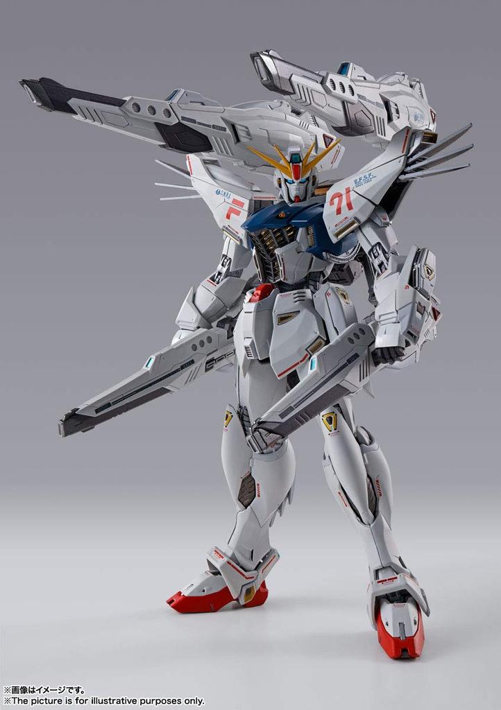 TAMASHII NATIONS METAL BUILD Mobile Suit Gundam F91 Gundam F91 CHRONICLE WHITE Ver. Ca.. 170 mm große, bewegliche Figur aus ABS, PVC und Druckguss, bemalt