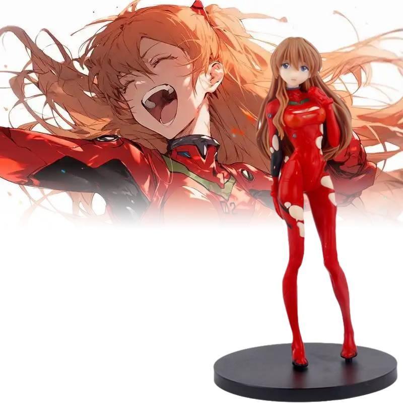 Beautiful Girl Series Eva Long Hair Red Outfit Asuka And Standing Rei Ayanami Figure Model For Anime Collectors