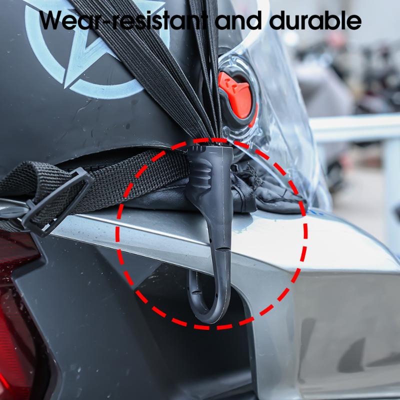 60cm Motocyklový zavazadlový popruh Vysokopevnostní elastický popruh na kufr Helma Vybavení Spona Lano Elektrické vozidlo Zatahovací ochrana
