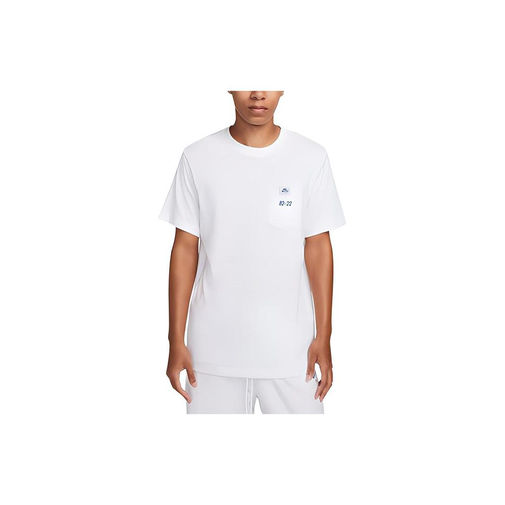 Nike Round Neck Printed Casual Short Sleeve T-Shirt Men Tops White DX1082-100