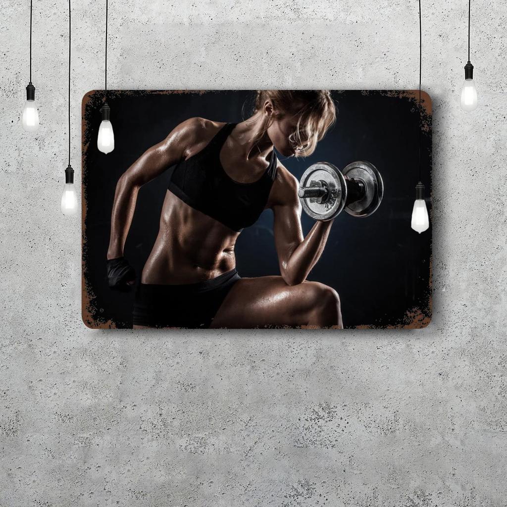 Bodybuilding Funny Bar Metal Sign Retro Plaque Vintage Sign Alcohol Drinker Pub Club Man Cave Kitchen Wall Decoration