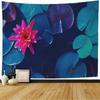 Watercolor Floral Lotus Tapestry Office Living Room Decoration Home Wall Tapestry