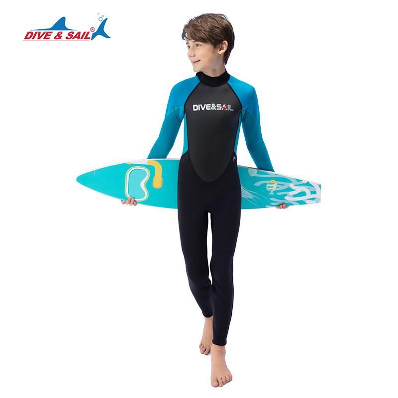 2,5MM Potápěčský oblek Jednodílný Dlouhý rukáv Teplý Dětský Střední věk Šnorchlování Surfing Plavky