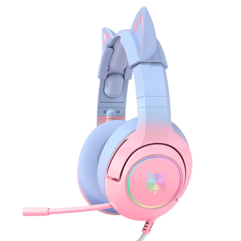 ONIKUMA K9 Cat Ear Noise-Cancelling Gaming Headset, 7.1 Wired for PC & Mobile