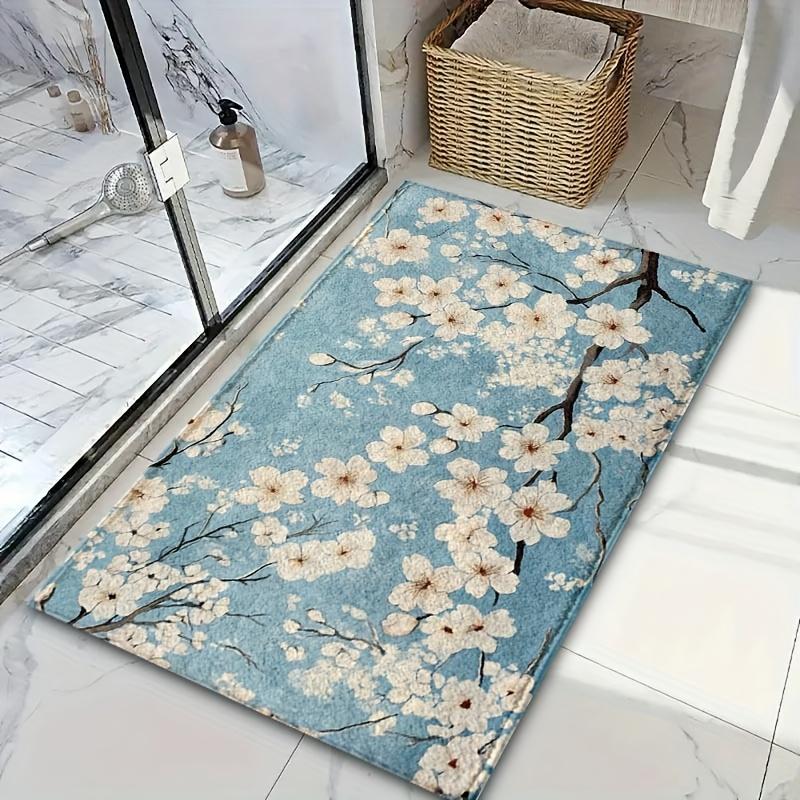 

VIKAMA Beautiful Garden Carpet Blossom Doormat Soft Kitchen Rug Welcome Mat Rug For Bedroom Carpet For Live Room Bathroom Mat 40X60CM (1.3X2FT