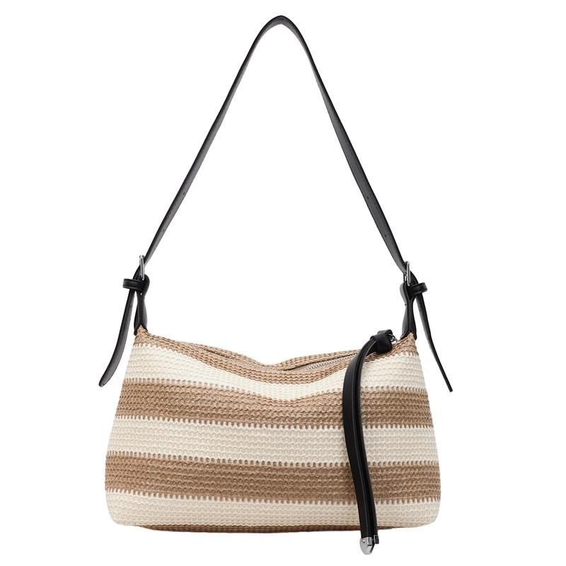 IELGY Ladies Messenger Bag Woven Fashion Vacation Shoulder Large Capacity Straw Bag