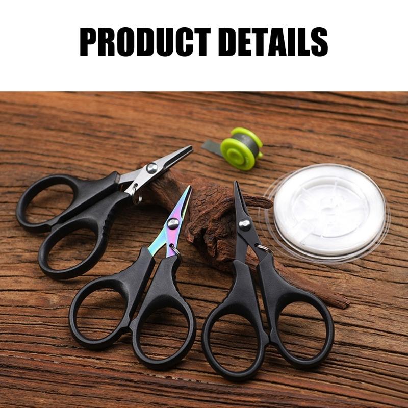 Fishing Line Cutter Multifunction Fishing Serrated Shears for Braided Line Stainless Fishing Scissors Fishing Accessory