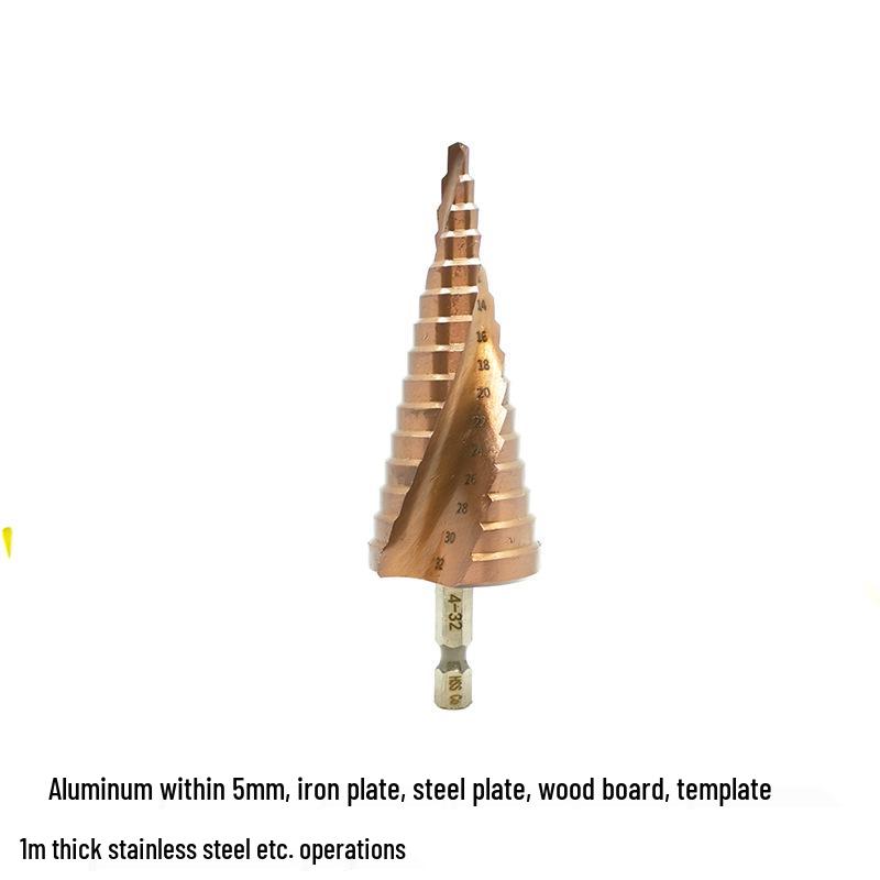 Hex Shank Pagoda Step Drill Bit for Metal