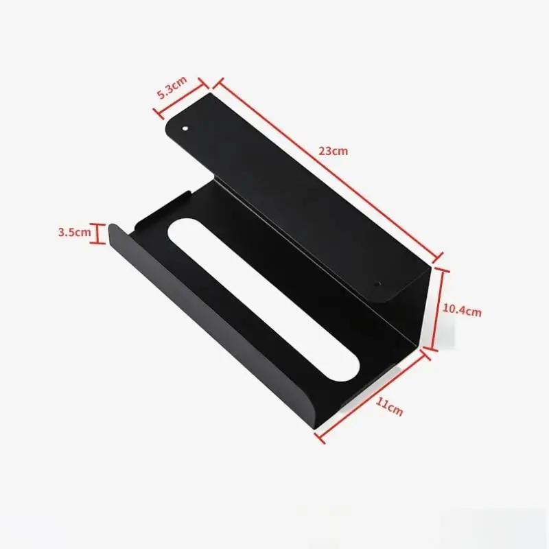 Hanging Non-punching Tissue Box Carbon Steel Paper Holder Large 23cm Kitchen Toilet Cabinet Paper Face Towel Storage Rack