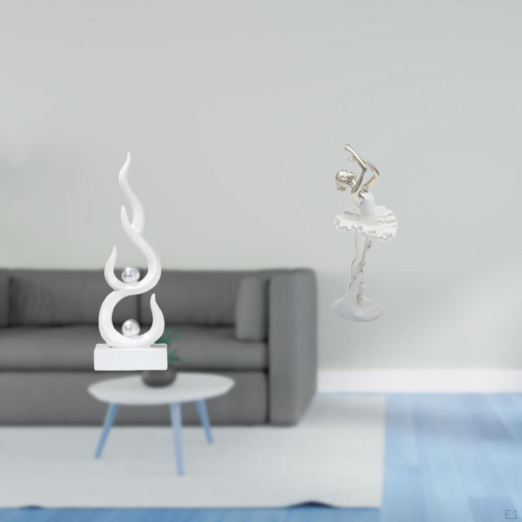 Abstract Fire Ballerina Statue Resin Flame Dancing Girl Figurine Modern Sculpture Craft for Patio