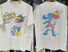 VINTAGE 1994 ITCHY & SCRATCHY THE MEAT GRINDER WHITE T-SHIRT-Shirt Shirt