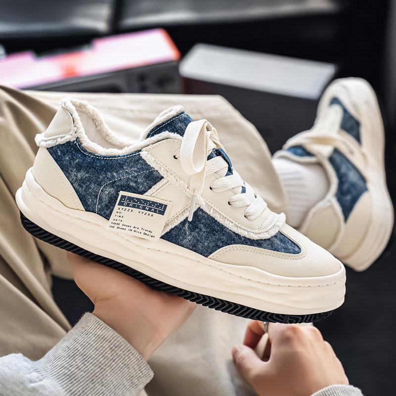 Shoes new spring breathable senior sense youth casual board shoes thick sole heightening sports shoes