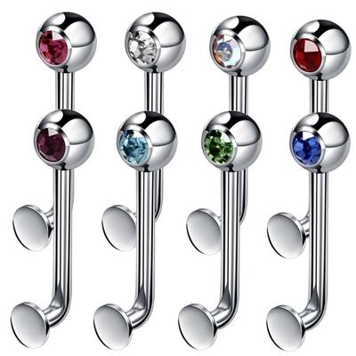 1Pc Stainless Steel Fashion Vertical Barbell Ring Genital Body Piercing Jewelry Gift