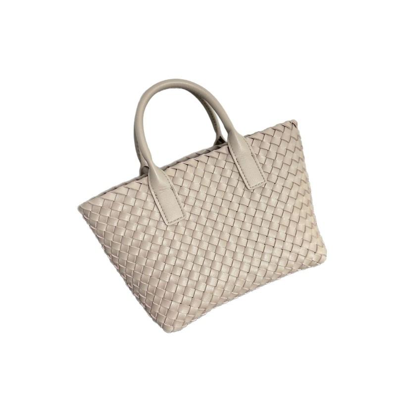 Woven Leather Tote Bag Women Medium Crossbody Handbag Daily Use