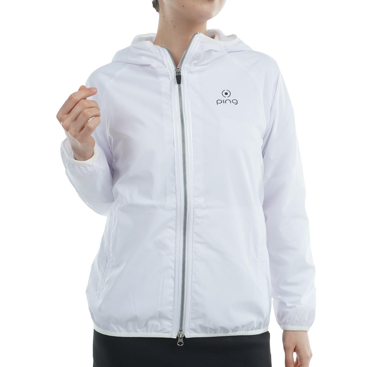 

Long Sleeve Full Zip Blouson Golf Outerwear White L [Pin Apparel] Women s (EARTH Print) / / 622-4120102 031_Plain