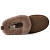 UGG Cizme de zăpadă confortabile casual până la gleznă pentru femei, maro castaniu închis 1166733-DRKT