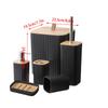 6 Pieces Bathroom Accessory Set Toilet Brush Decorative Sturdy Modern Toothbrush Holder Lotion