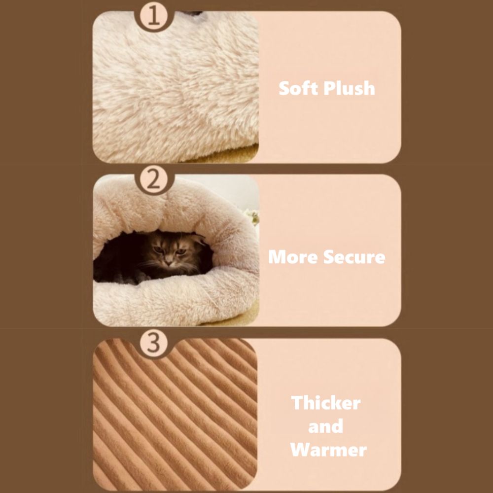 Comfortable Cat Sleeping Bag Soft Warm Closed Pet House New Tunnel Cat Nest  for Puppy Kitten
