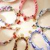 Silk Scarf Necklace - Fresh Strawberry & Cherry Knot Design for Women
