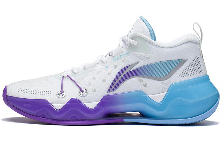 Li Ning Liren 2 Low Basketball Shoes Men s Low Top Standard White/Blue/Purple ABAS039-11 43