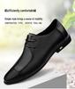 Spring & Autumn Men's Height Increasing Genuine Leather Lace-up Casual Shoes - Soft Sole, Large Size