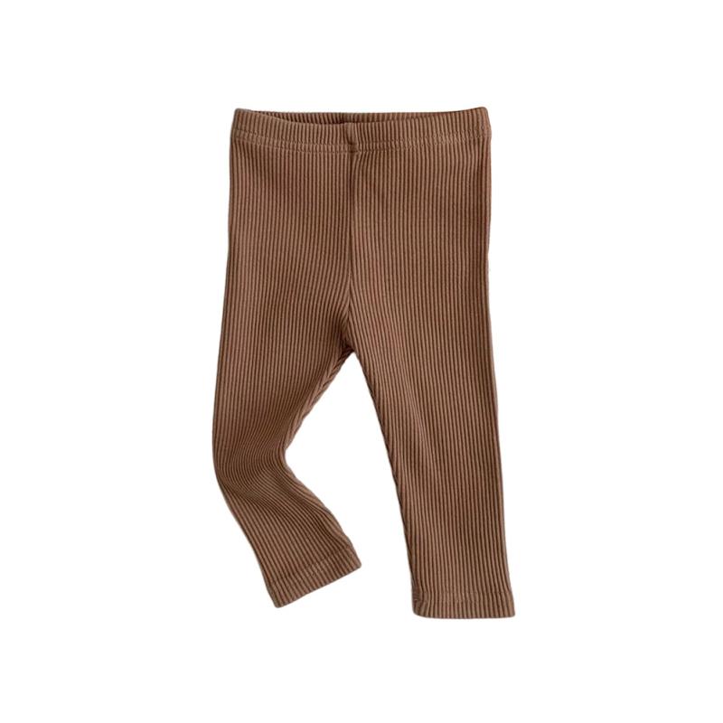 

Однотонные колготки для младенцев 0-24 месяцев, хлопковые повседневные детские длинные штаны в полоску с резьбой, брюки для маленьких девочек, одежда для малышей 90