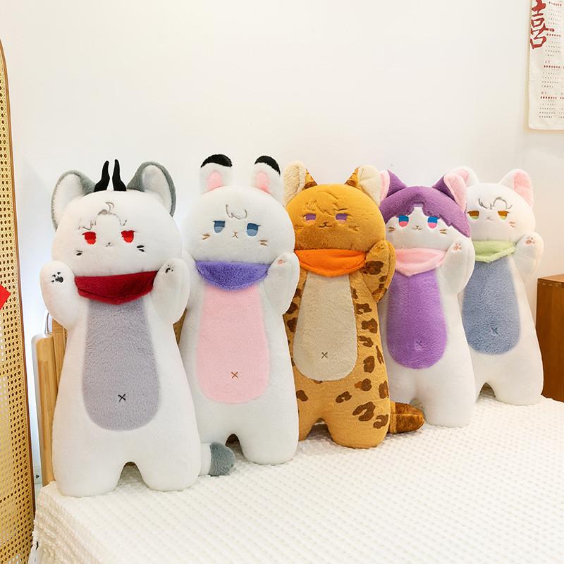 Siamese Cat Plush Toy Long Animal Pillow Gift For Kids And Teens