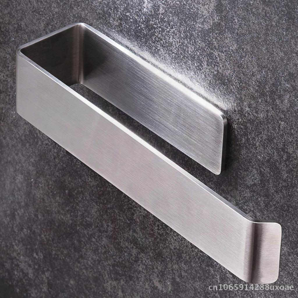 Punch-Free Single-Pole White Towel Rack Bathroom Pendant Toilet Towel Holder Silver Black Gold Dual-Use Models Available