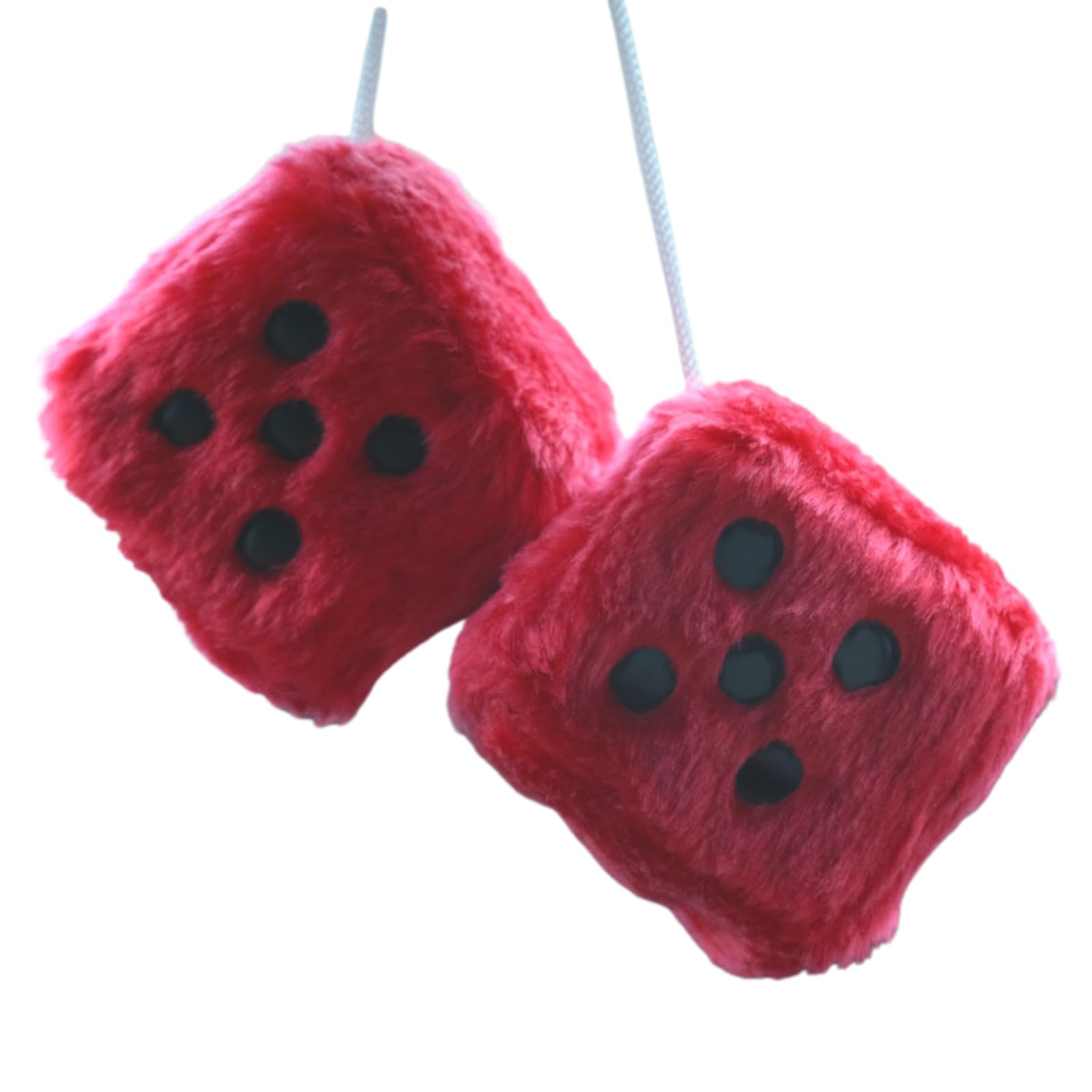 

HAPPYSUGAR Car Decoration Dice for Rearview Mirror Hanging Plush Toy Accessories Set of 2 (Red) usually красный