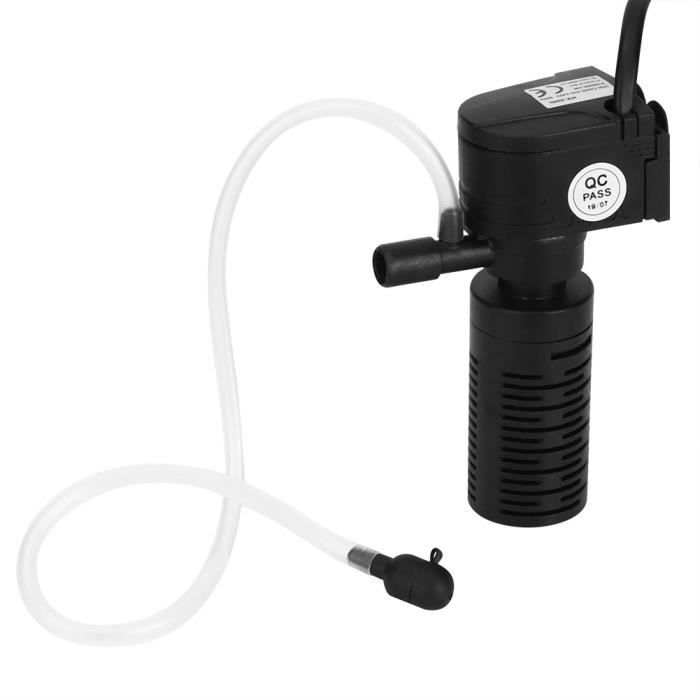 Pompe de filtre d'aquarium - Mini-pompe anti-aspiration - ABS - Noir - Pour poissons d'eau froide
