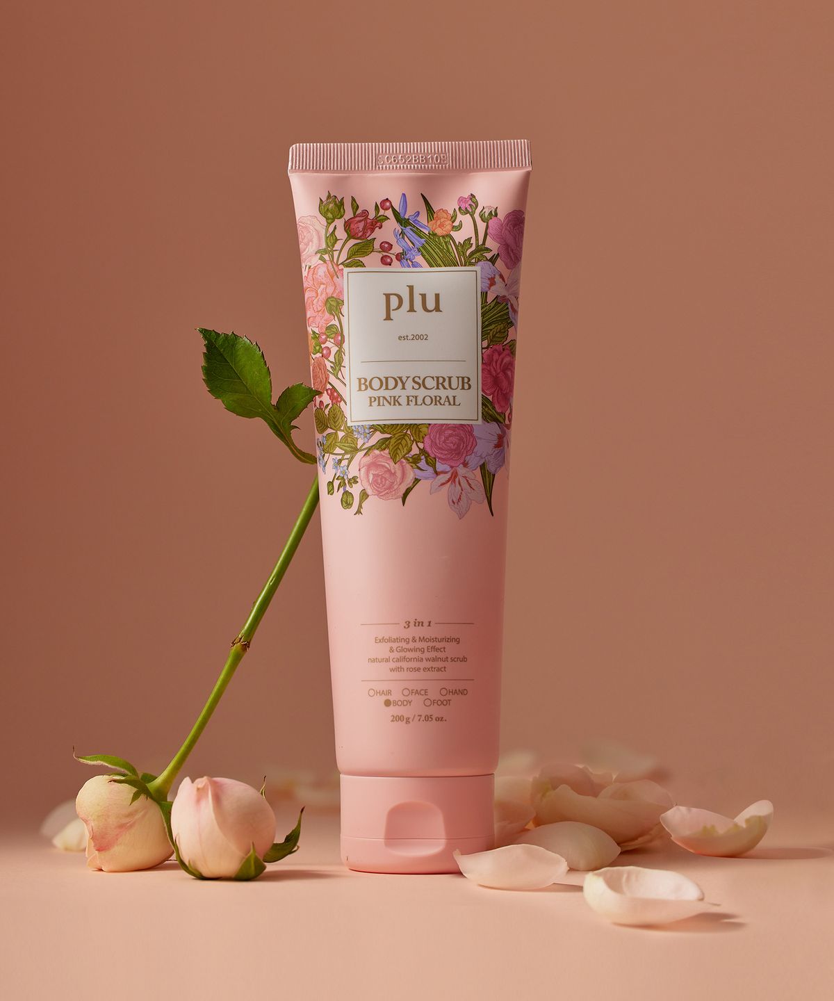 Pink Floral Body Scrub 200g
