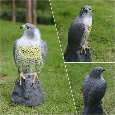 Weißkopfseeadler Figur Vogel Vogelscheuche Gefälschte gehörnte Lockvogel Kleine Adler Gefälschte Lockvogel Statue Vogelabwehr Schutz für Outdoor Falcon