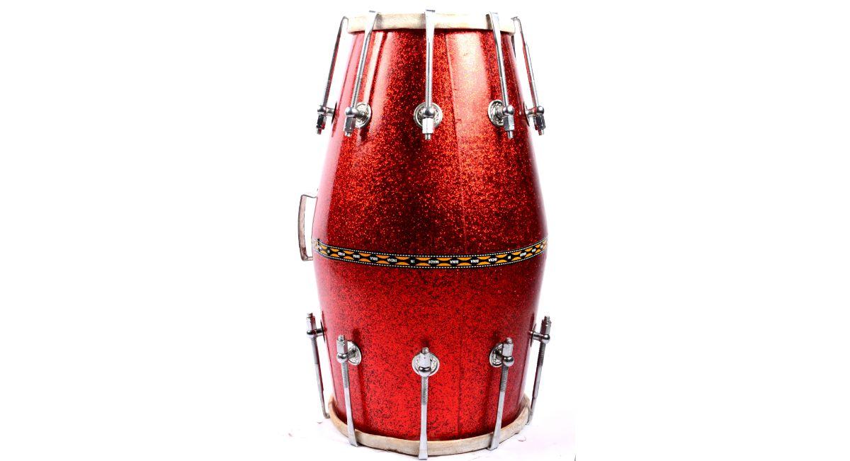 Wooden Traditional Bina Dholak No. 37 – Professional Musical Instrument with Carry Bag