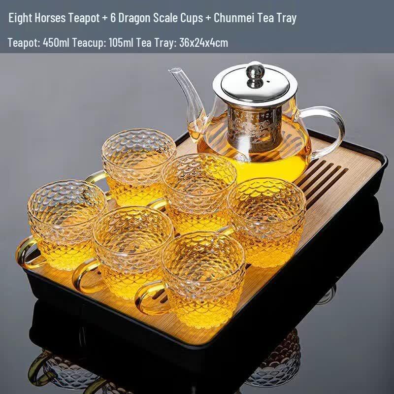 Qiwei 2024 Small Bamboo Tea Tray with Drainage & Water Storage