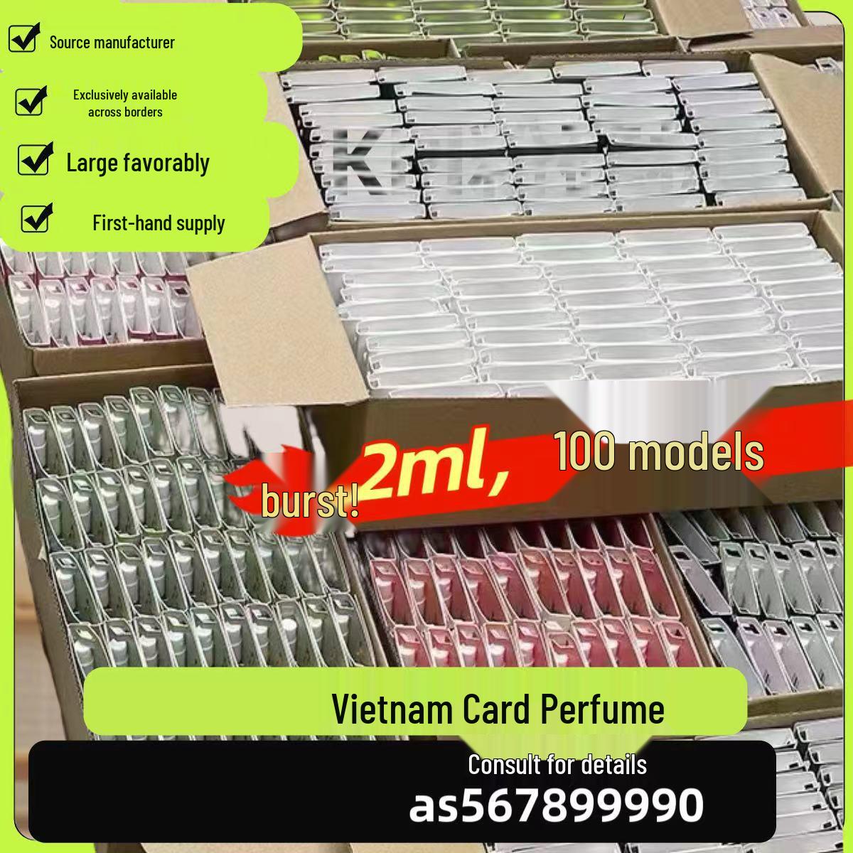 Вьетнамский карточный парфюм 2 мл пробник - Популярный товар ночного рынка TikTok Ming Mansion 526₽