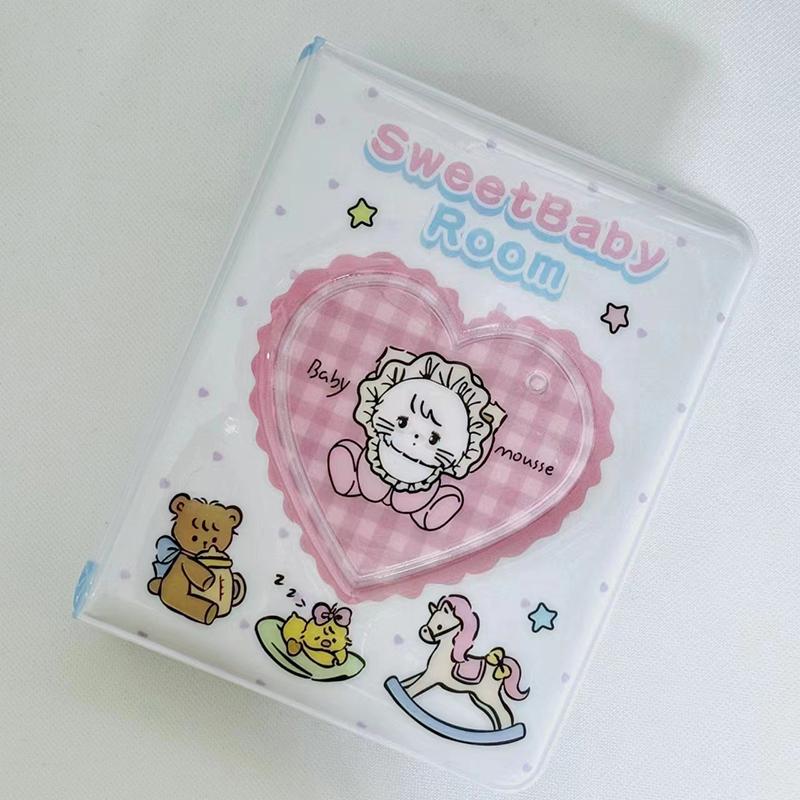 Double-Sided Storage 3 Inch Mini Binder Kpop Album Cute Mikko Name Card Book Photo Album With 20/18 Pockets Small Card Booklet