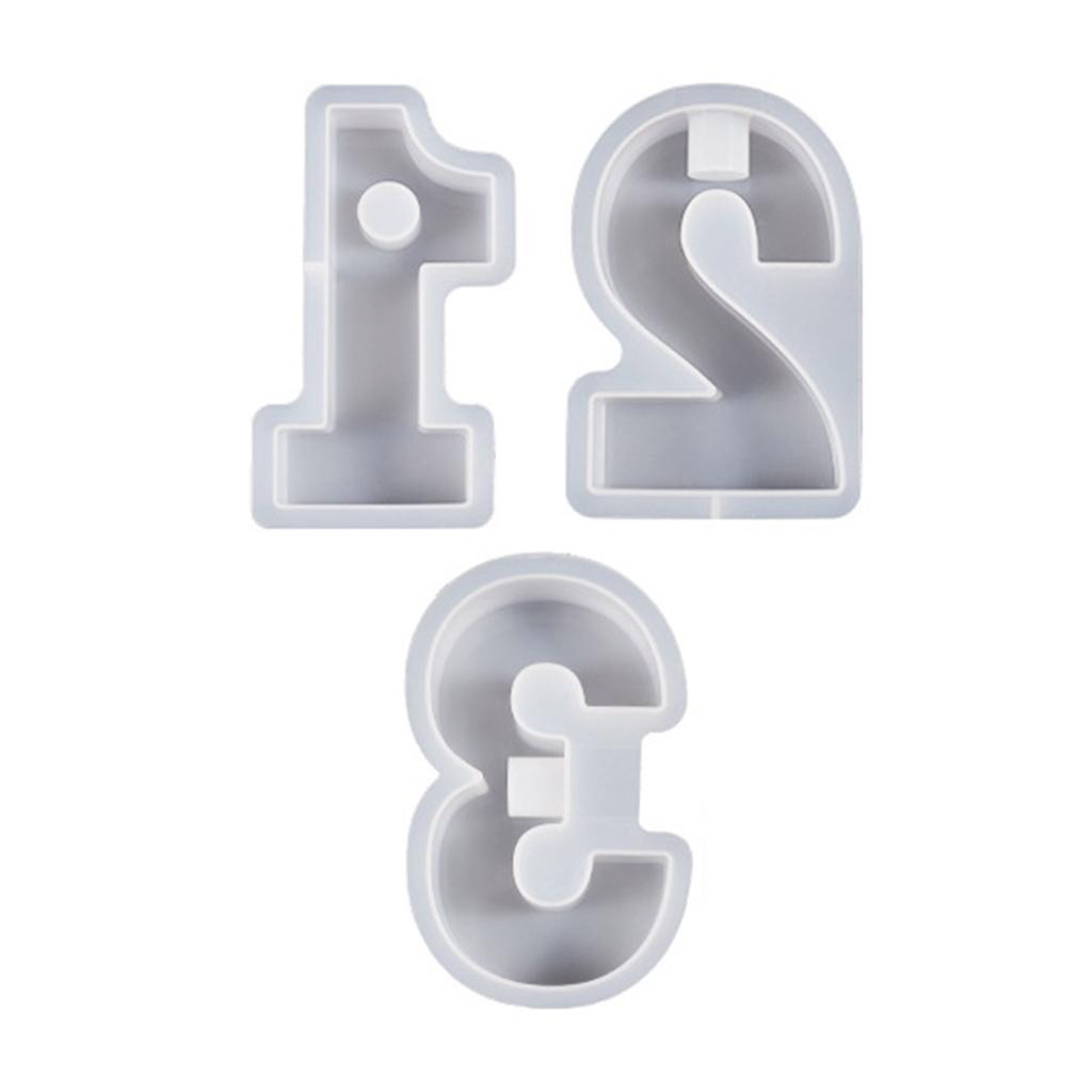 

Силиконовая форма в форме 1-3 цифр, 3D-формы для подсвечников ручной работы, форма из гипсовой смолы, форма для подсвечника, украшение, ремесло