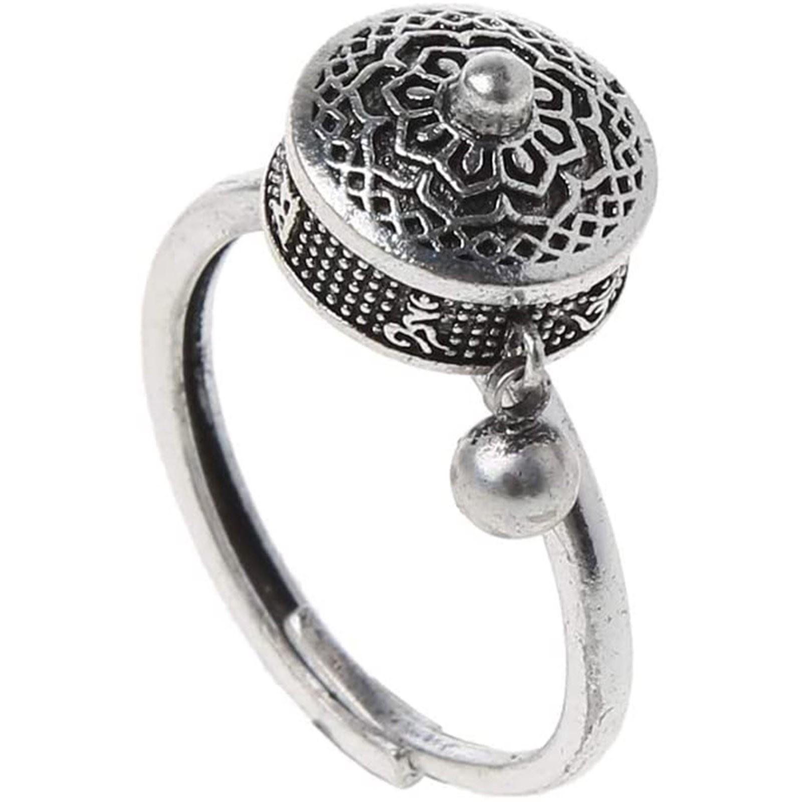 Буддийский молитвенный круг Сердце лотоса Кольцо с мантрой Кольцо удачи Открытое кольцо