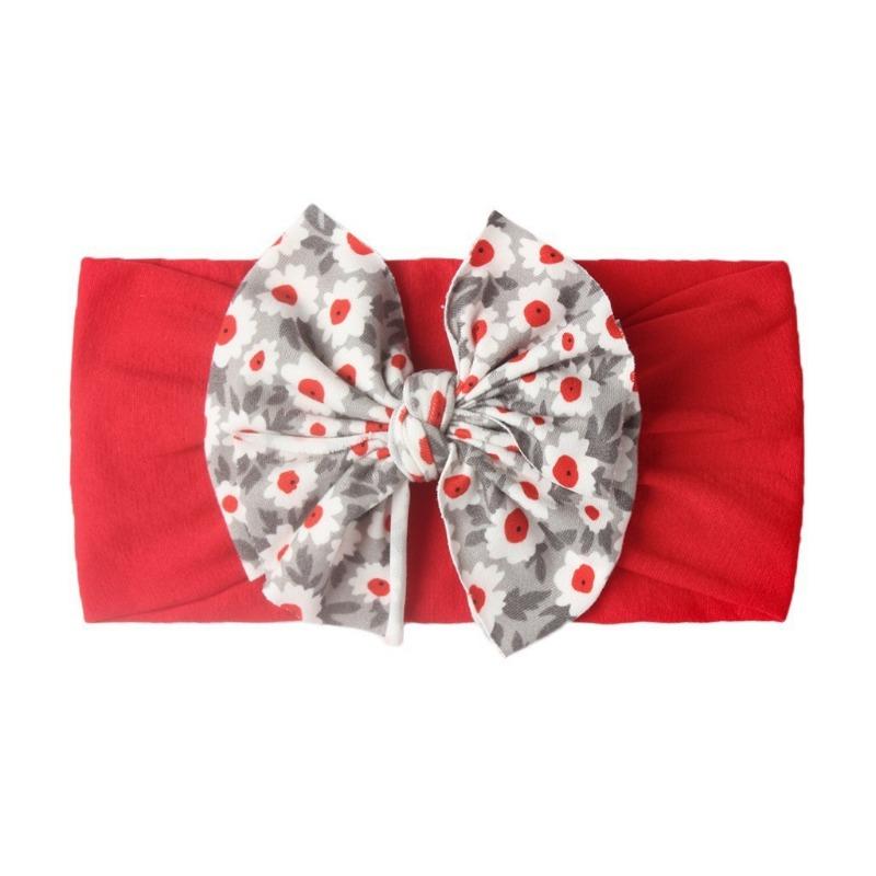 New baby headband, cute printed bow children's headscarf, thin breathable baby hair accessories