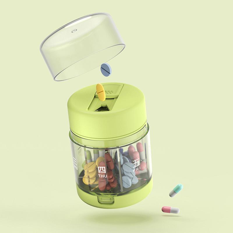 2 In1 Pill Case Cutter Medicine Storage Tablet Splitters Portable Travel Pill Cases Dispenser Pills Box Organizer Container Box