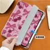 Pink Cherry Butterfly Knot IPad Case With Pen Slot 9th Gen Flip Cover Stand Anti-Shock Acrylic Shell