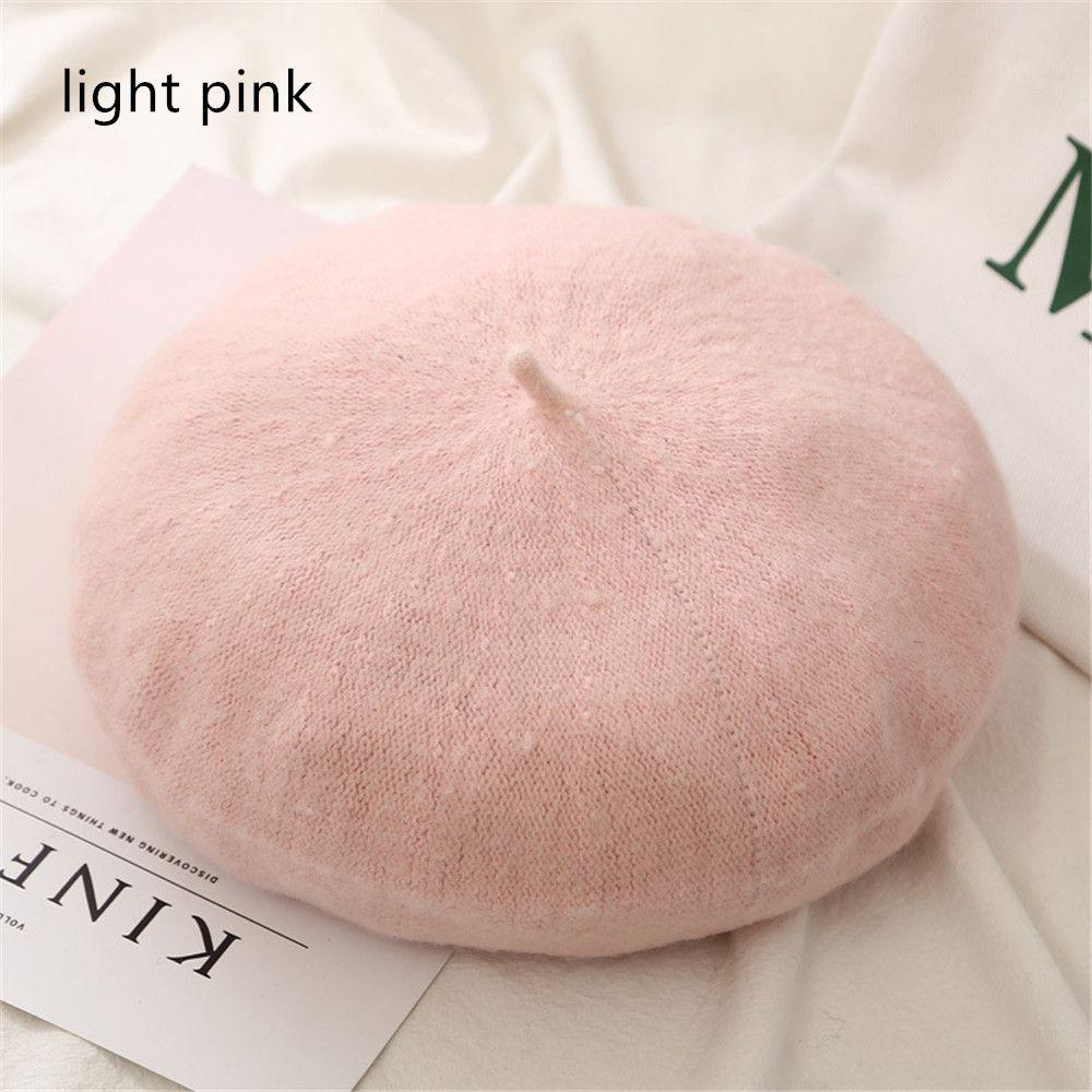Wool Beret Hats Women Winter French Hat Girls Solid Color Fashion Autumn Winter Beret Hat For Women Flat Cap Hat Felt Berets