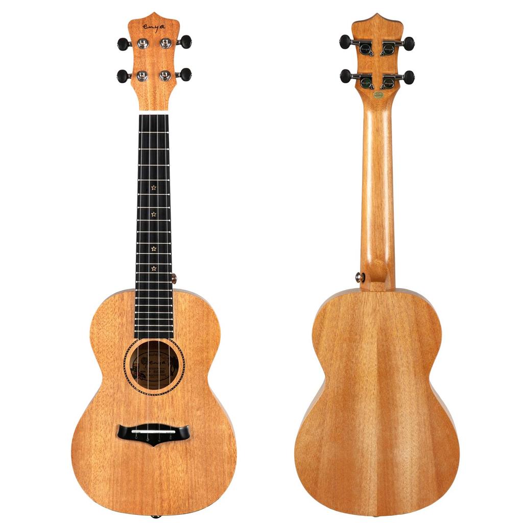 enya Konzert-Ukulele Anfänger-Set Enthält Ukulele-Aufbewahrung Ersatz und andere EUC-25D (Massives Mahagoni) (23 Zoll) - Tasche, Stimmgerät, Gurt, Saiten,